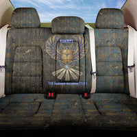Khepri Ancient Egyptian Back Car Seat Cover Dark Hieroglyphic, Blue Lotus Eye Symbol, and Winged Scarab Resurrection - Wonder Print Shop