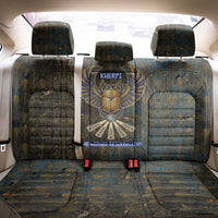 Khepri Ancient Egyptian Back Car Seat Cover Dark Hieroglyphic, Blue Lotus Eye Symbol, and Winged Scarab Resurrection - Wonder Print Shop