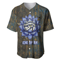 Khepri Ancient Egyptian Baseball Jersey Dark Hieroglyphic, Blue Lotus Eye Symbol, and Winged Scarab Resurrection - Wonder Print Shop