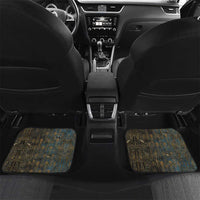 Khepri Ancient Egyptian Car Mats Dark Hieroglyphic, Blue Lotus Eye Symbol, and Winged Scarab Resurrection - Wonder Print Shop