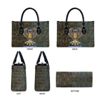 Khepri Ancient Egyptian Leather Bag Dark Hieroglyphic, Blue Lotus Eye Symbol, and Winged Scarab Resurrection - Wonder Print Shop