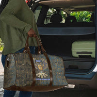 Khepri Ancient Egyptian Travel Bag Dark Hieroglyphic, Blue Lotus Eye Symbol, and Winged Scarab Resurrection - Wonder Print Shop