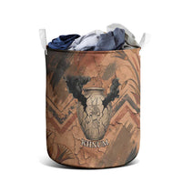 Khnum Laundry Basket Ancient Egyptian Earthy Cracked Papyrus - Divine Potter - Wonder Print Shop