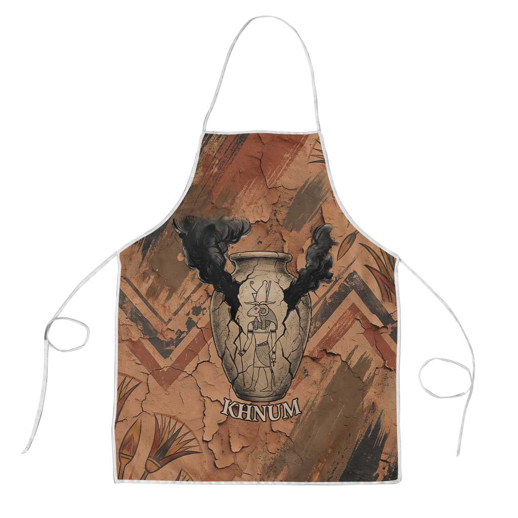 Khnum Apron Ancient Egyptian Earthy Cracked Papyrus - Divine Potter - Wonder Print Shop