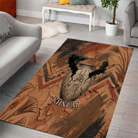 Khnum Area Rug Ancient Egyptian Earthy Cracked Papyrus - Divine Potter - Wonder Print Shop