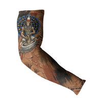 Khnum Arm Sleeves Ancient Egyptian Earthy Cracked Papyrus - Divine Potter - Wonder Print Shop