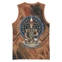 Khnum Basketball Jersey Ancient Egyptian Earthy Cracked Papyrus - Divine Potter - Wonder Print Shop