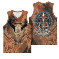 Khnum Basketball Jersey Ancient Egyptian Earthy Cracked Papyrus - Divine Potter - Wonder Print Shop