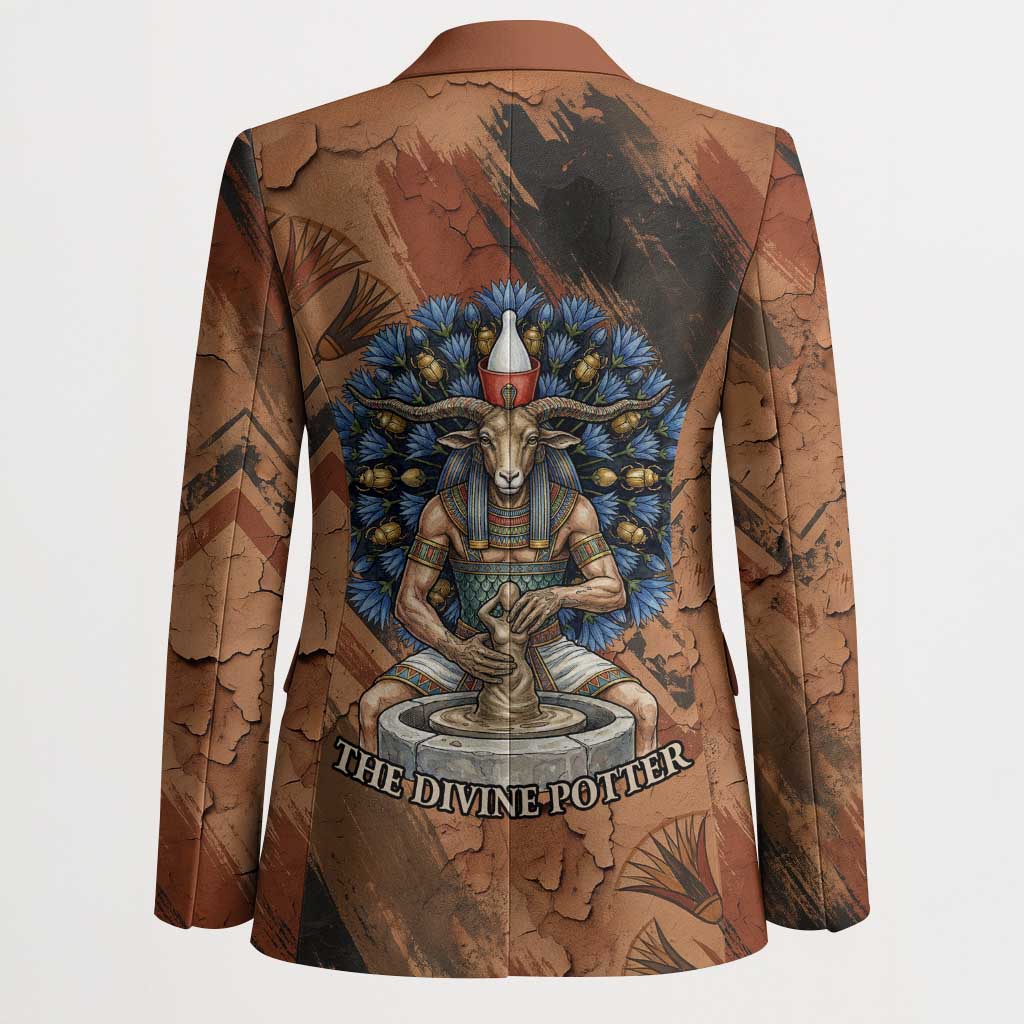Khnum Blazer Ancient Egyptian Earthy Cracked Papyrus - Divine Potter - Wonder Print Shop