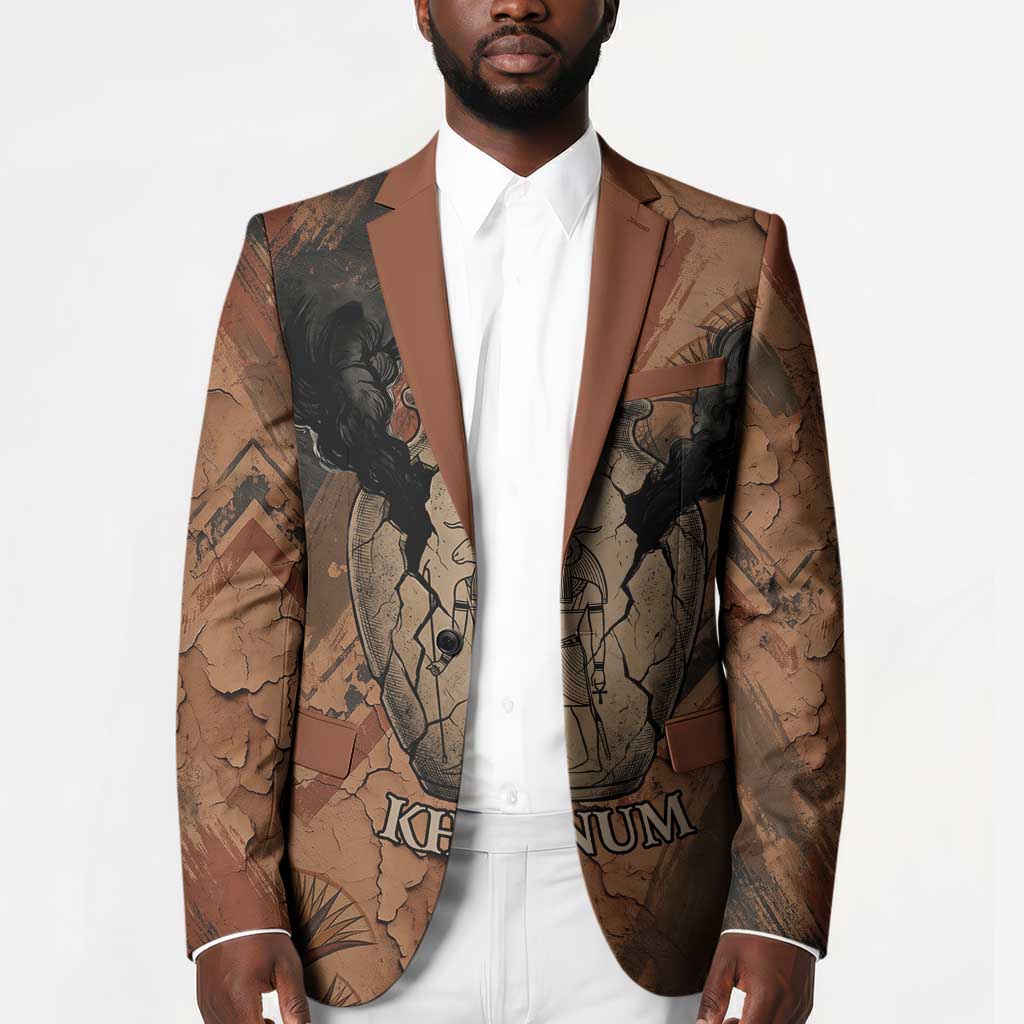 Khnum Blazer Ancient Egyptian Earthy Cracked Papyrus - Divine Potter - Wonder Print Shop