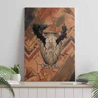 Khnum Canvas Wall Art Ancient Egyptian Earthy Cracked Papyrus - Divine Potter - Wonder Print Shop