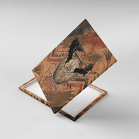 Khnum Canvas Wall Art Ancient Egyptian Earthy Cracked Papyrus - Divine Potter - Wonder Print Shop
