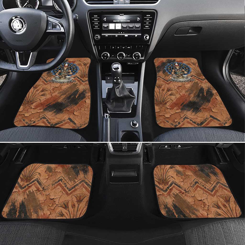Khnum Car Mats Ancient Egyptian Earthy Cracked Papyrus - Divine Potter - Wonder Print Shop