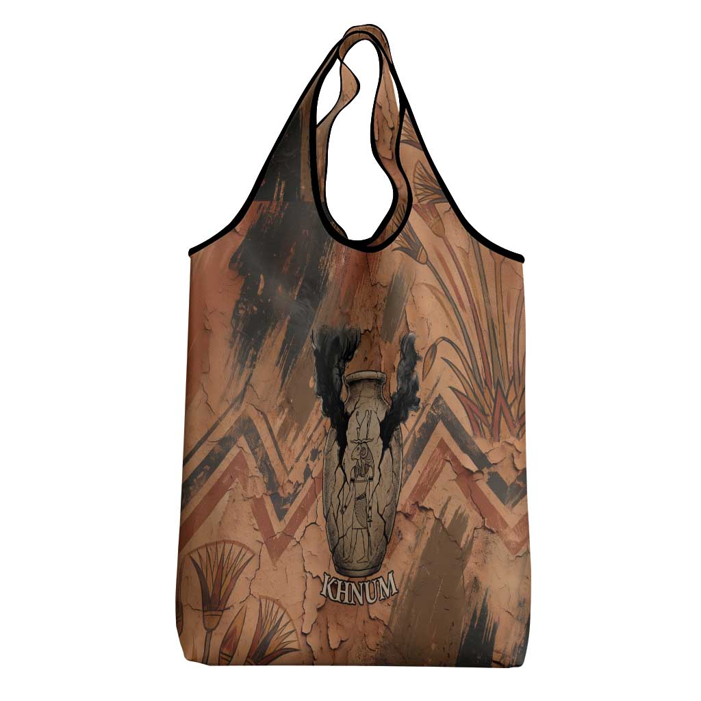 Khnum Grocery Bag Ancient Egyptian Earthy Cracked Papyrus - Divine Potter - Wonder Print Shop