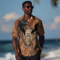 Khnum Hawaiian Shirt Ancient Egyptian Earthy Cracked Papyrus - Divine Potter - Wonder Print Shop