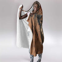 Khnum Hooded Blanket Ancient Egyptian Earthy Cracked Papyrus - Divine Potter - Wonder Print Shop