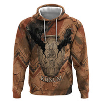 Khnum Hoodie Ancient Egyptian Earthy Cracked Papyrus - Divine Potter - Wonder Print Shop