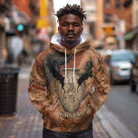 Khnum Hoodie Ancient Egyptian Earthy Cracked Papyrus - Divine Potter - Wonder Print Shop