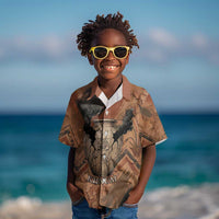Khnum Kid Hawaiian Shirt Ancient Egyptian Earthy Cracked Papyrus - Divine Potter - Wonder Print Shop