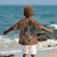 Khnum Kid Hawaiian Shirt Ancient Egyptian Earthy Cracked Papyrus - Divine Potter - Wonder Print Shop
