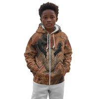 Khnum Kid Hoodie Ancient Egyptian Earthy Cracked Papyrus - Divine Potter - Wonder Print Shop