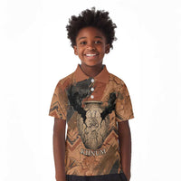 Khnum Kid Polo Shirt Ancient Egyptian Earthy Cracked Papyrus - Divine Potter - Wonder Print Shop