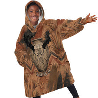 Khnum Kid Wearable Blanket Hoodie Ancient Egyptian Earthy Cracked Papyrus - Divine Potter - Wonder Print Shop