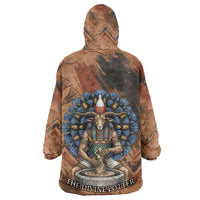 Khnum Kid Wearable Blanket Hoodie Ancient Egyptian Earthy Cracked Papyrus - Divine Potter - Wonder Print Shop
