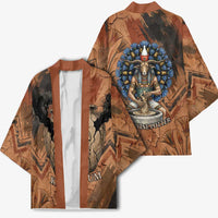 Khnum Kimono Ancient Egyptian Earthy Cracked Papyrus - Divine Potter - Wonder Print Shop