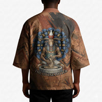 Khnum Kimono Ancient Egyptian Earthy Cracked Papyrus - Divine Potter - Wonder Print Shop