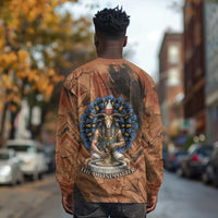 Khnum Long Sleeve Shirt Ancient Egyptian Earthy Cracked Papyrus - Divine Potter - Wonder Print Shop
