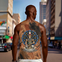 Khnum Men Tank Top Ancient Egyptian Earthy Cracked Papyrus - Divine Potter - Wonder Print Shop