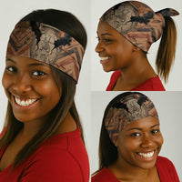 Khnum Neck Gaiter Ancient Egyptian Earthy Cracked Papyrus - Divine Potter - Wonder Print Shop