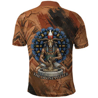 Khnum Polo Shirt Ancient Egyptian Earthy Cracked Papyrus - Divine Potter - Wonder Print Shop