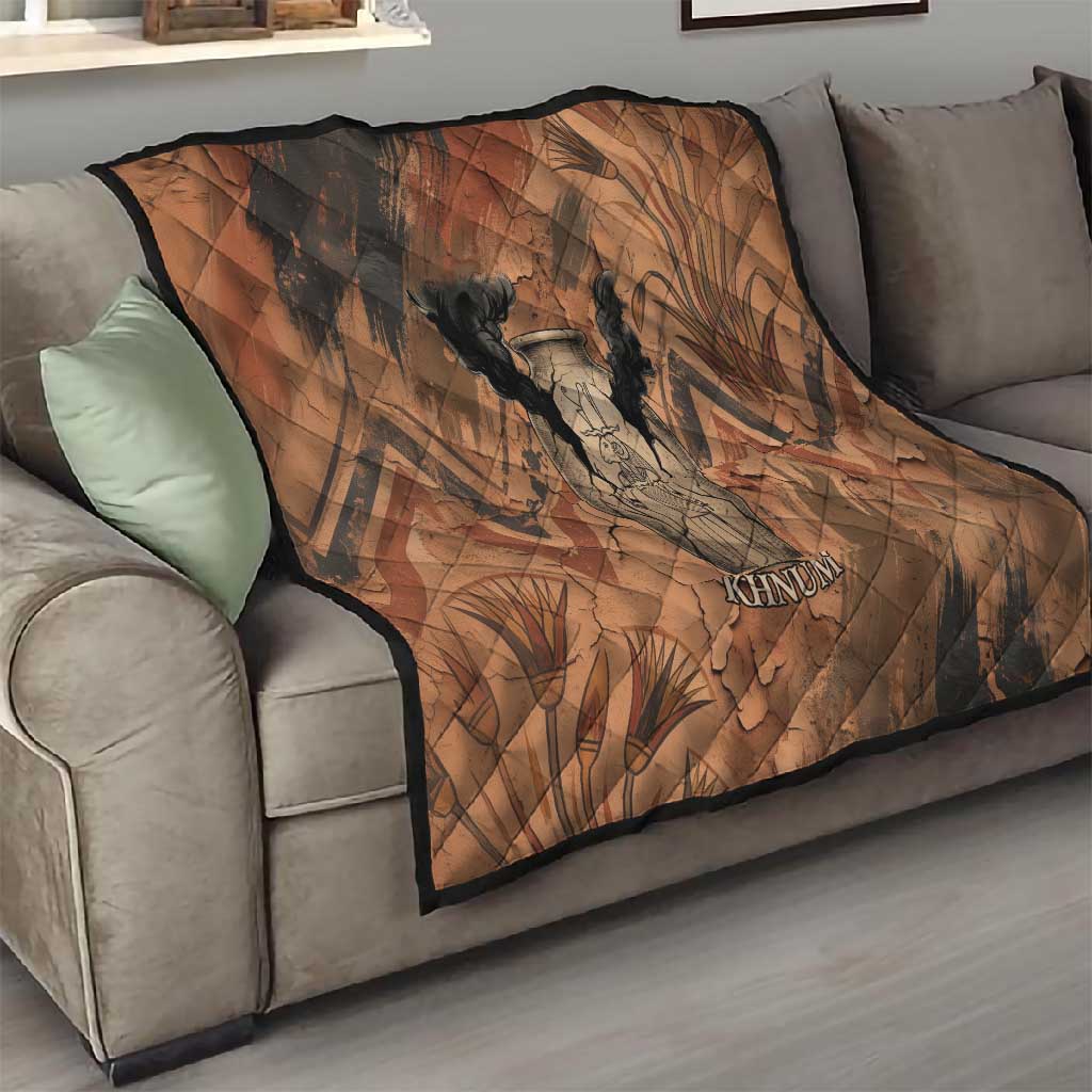 Khnum Quilt Ancient Egyptian Earthy Cracked Papyrus - Divine Potter - Wonder Print Shop