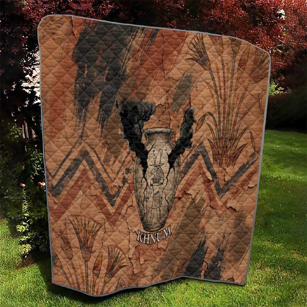 Khnum Quilt Ancient Egyptian Earthy Cracked Papyrus - Divine Potter - Wonder Print Shop