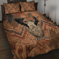 Khnum Quilt Bed Set Ancient Egyptian Earthy Cracked Papyrus - Divine Potter - Wonder Print Shop