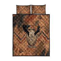 Khnum Quilt Bed Set Ancient Egyptian Earthy Cracked Papyrus - Divine Potter - Wonder Print Shop