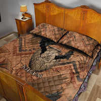 Khnum Quilt Bed Set Ancient Egyptian Earthy Cracked Papyrus - Divine Potter - Wonder Print Shop