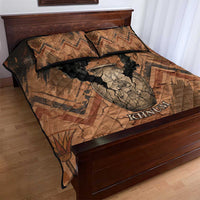 Khnum Quilt Bed Set Ancient Egyptian Earthy Cracked Papyrus - Divine Potter - Wonder Print Shop