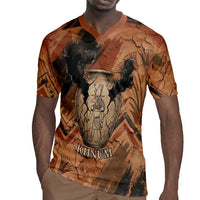 Khnum Rugby Jersey Ancient Egyptian Earthy Cracked Papyrus - Divine Potter - Wonder Print Shop