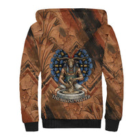 Khnum Sherpa Hoodie Ancient Egyptian Earthy Cracked Papyrus - Divine Potter - Wonder Print Shop