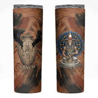 Khnum Skinny Tumbler Ancient Egyptian Earthy Cracked Papyrus - Divine Potter - Wonder Print Shop