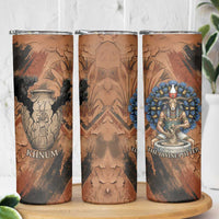 Khnum Skinny Tumbler Ancient Egyptian Earthy Cracked Papyrus - Divine Potter - Wonder Print Shop
