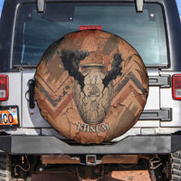 Khnum Spare Tire Cover Ancient Egyptian Earthy Cracked Papyrus - Divine Potter - Wonder Print Shop