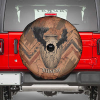 Khnum Spare Tire Cover Ancient Egyptian Earthy Cracked Papyrus - Divine Potter - Wonder Print Shop