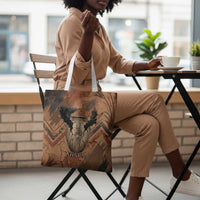 Khnum Tote Bag Ancient Egyptian Earthy Cracked Papyrus - Divine Potter - Wonder Print Shop