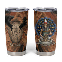 Khnum Tumbler Cup Ancient Egyptian Earthy Cracked Papyrus - Divine Potter - Wonder Print Shop