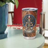 Khnum Tumbler Cup Ancient Egyptian Earthy Cracked Papyrus - Divine Potter - Wonder Print Shop