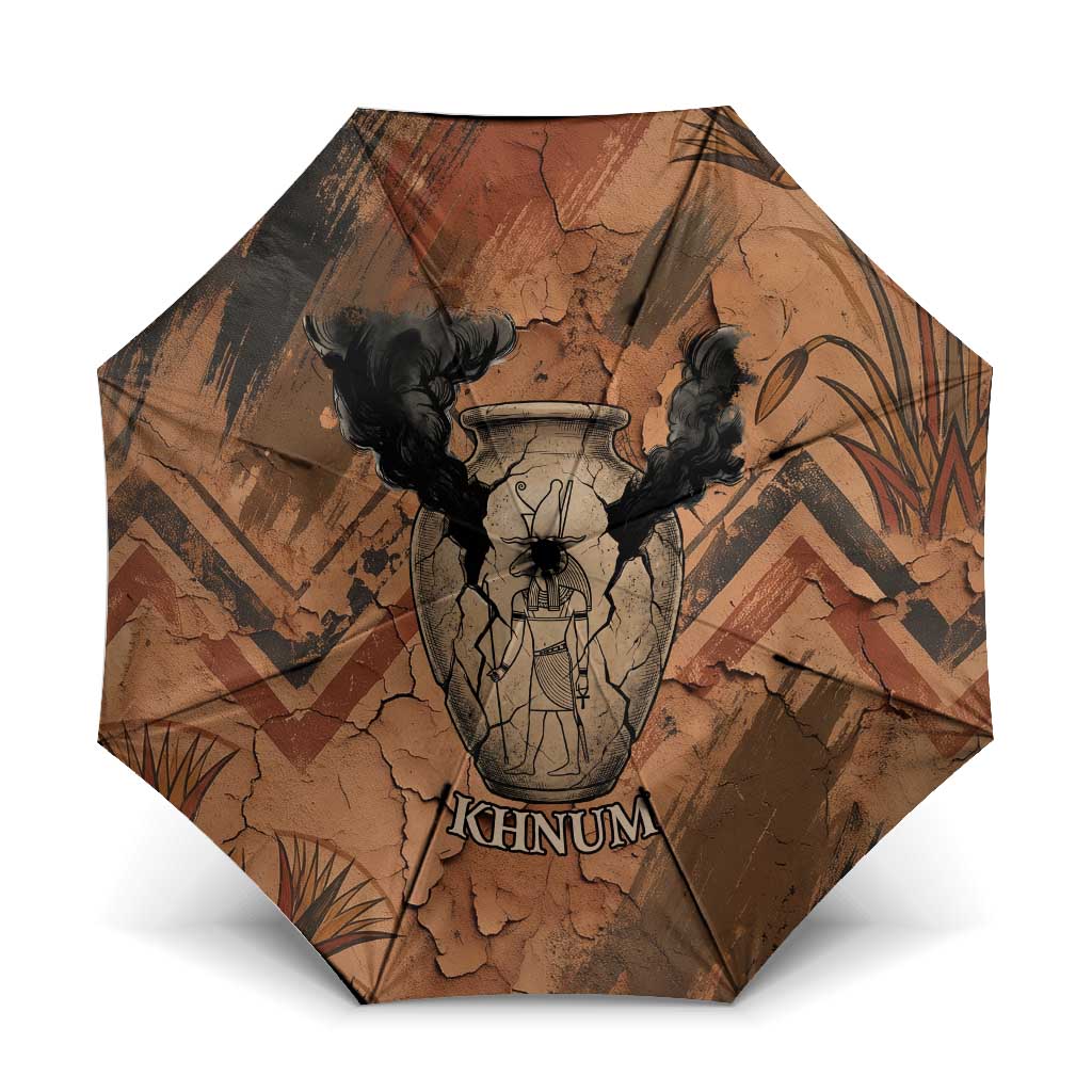 Khnum Umbrella Ancient Egyptian Earthy Cracked Papyrus - Divine Potter - Wonder Print Shop